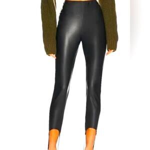 NWT $118 REVOLVE We Wore What stirrup pants vegan leather S